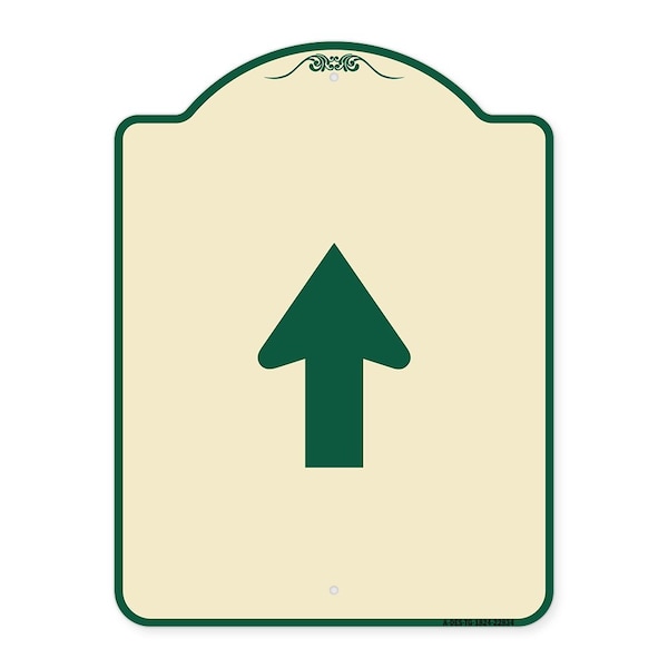 Signmission Straight Thru Straight Thru Symbol Heavy-Gauge Aluminum Architectural Sign, 24" x 18", TG-1824-22834 A-DES-TG-1824-22834 - main